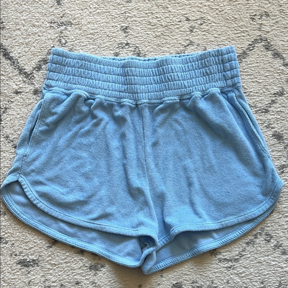 Abercrombie & Fitch Light Blue Terry Cloth Shorts - M